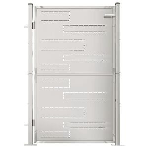 vidaXL Cancello da giardino 100x145 cm in acciaio inox