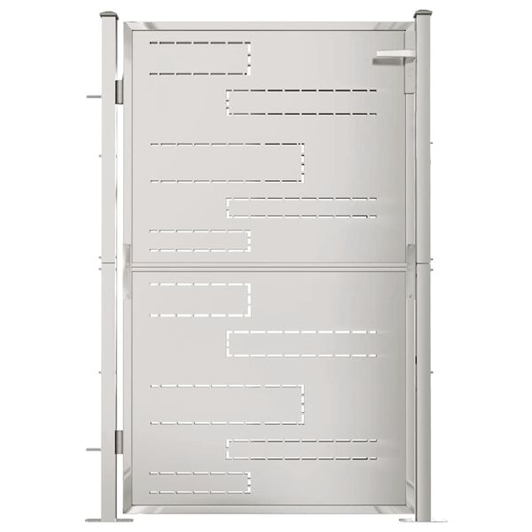 vidaXL Cancello da giardino 100x145 cm in acciaio inox