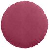 vidaXL Cuscini per Seduta 2 pcs Rosso Vino &Oslash; 40 x 13 cm Velluto