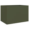 vidaXL Fioriera Verde Oliva 62x30x29 cm in Acciaio