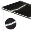 vidaXL Tenda da Sole Retrattile Manuale con LED 300x250 cm Antracite