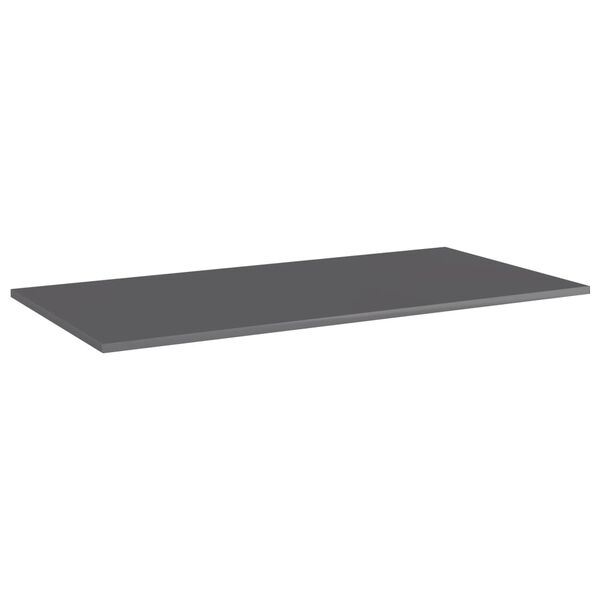 vidaXL Ripiani per Libreria 4pz Grigio Lucido 100x50x1,5cm Multistrato