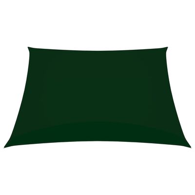 vidaXL Parasole a Vela Oxford Rettangolare 2x2,5 m Verde Scuro