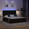 vidaXL Letto con contenitore e LED con led Nero 160 x 200 cm Velluto