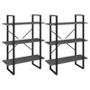 vidaXL Scaffale Alto Grigio 80x30x210 cm in Legno Massello di Pino