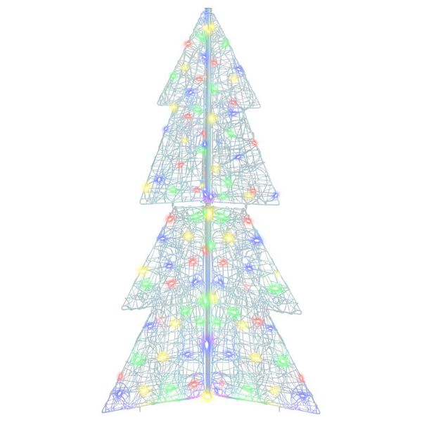 vidaXL Albero di Natale con 160 LED Multicolore 150 cm Acrilico