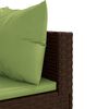 vidaXL Set Divani da Giardino 9 pz con Cuscini in Polyrattan Marrone