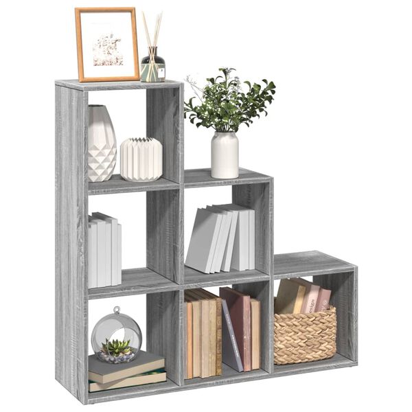 vidaXL Libreria Divisorio 3Ripiani Grigio Sonoma 99x29x99cm Truciolato