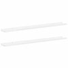 vidaXL Mensole da Parete 2 pz Bianco Lucido 100x9x3 cm