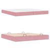 vidaXL Struttura letto con materasso con materasso 2 pcs Rosa Velluto