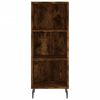 vidaXL Credenza Rovere Fumo 34,5x32,5x180 cm in Legno Multistrato