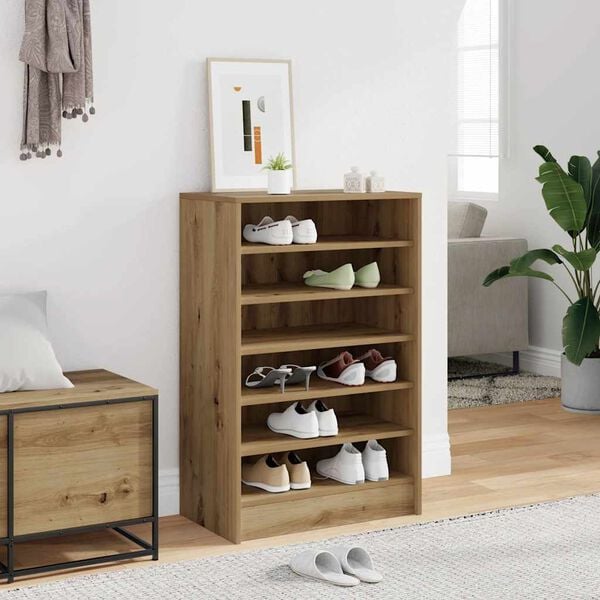 vidaXL Scarpiera Rovere Artigianale 60x35x92 cm in Legno Multistrato