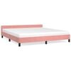 vidaXL Giroletto con Testiera senza Materasso Rosa 180x200 cm Velluto
