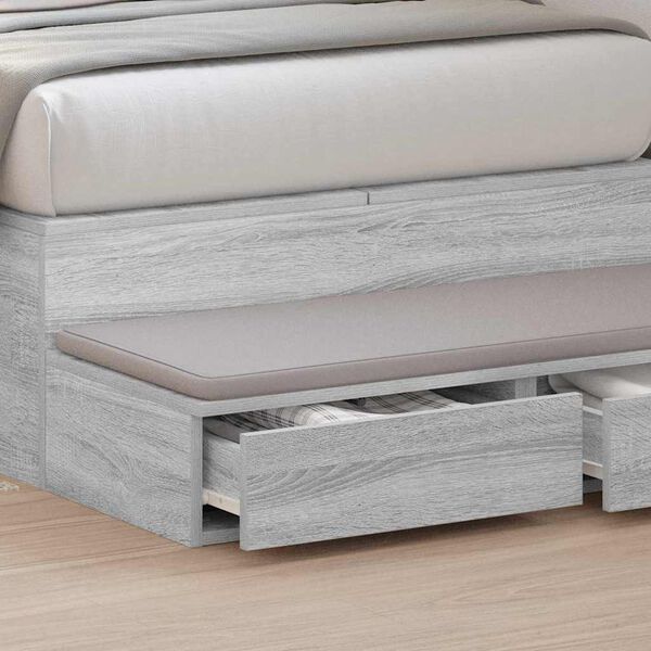 vidaXL Cassetti per letto Grigio Sonoma 75 x 36,5 x 16,5 cm