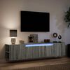 vidaXL Mobile TV a Parete con LED Grigio Sonoma 180x31x39,5 cm