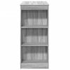vidaXL Tavolo Bar con Rastrelliera Grigio 95x47x103,5 cm Multistrato