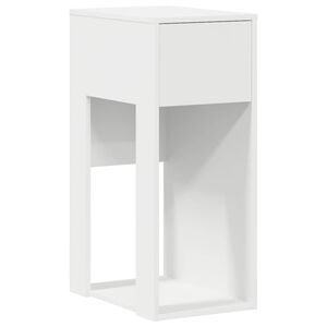 vidaXL Supporto a Torre per Computer con Cassetto Bianco 30x44x74 cm