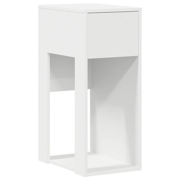 vidaXL Supporto a Torre per Computer con Cassetto Bianco 30x44x74 cm