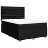 vidaXL Giroletto a Molle con Materasso Nero 160x200 cm in Tessuto