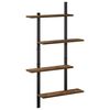 vidaXL Scaffale da parete Rovere Fumo 61 x 13,5 x 105,5 cm