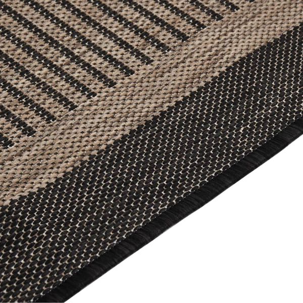 vidaXL Tappeto da Esterni a Tessitura Piatta 100x200 cm Marrone Scuro