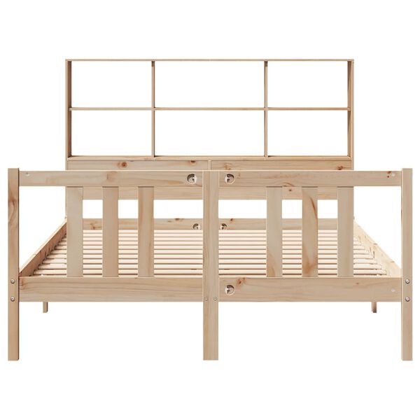 vidaXL Letto Libreria senza Materasso 120x200cm Legno Massello di Pino