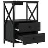 vidaXL Armadio da Notte Rovere Nero 40 x 31 x 60 cm Legno multistrato