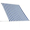 vidaXL Tenda da Sole Retrattile 150x150 cm Blu e Bianco