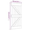 vidaXL Porta Scorrevole con Set Hardware 90x210 cm Legno Massello Pino