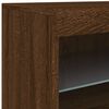 vidaXL Credenza con Luci LED Rovere Marrone 60x37x67 cm
