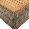 vidaXL Tavolo da Giardino Grigio 45x45x37 cm Polyrattan e Legno Acacia
