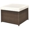 vidaXL Set Divani da Giardino 4 pz con Cuscini in Polyrattan Marrone