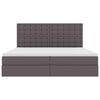 vidaXL Letto con Contenitore Grigio 200 x 200 cm Pelle Sintetica