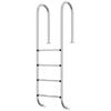 vidaXL Scala per Piscina 54x38x184,5 cm Acciaio Inox 304