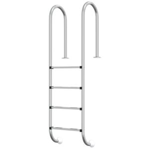 vidaXL Scala per Piscina 54x38x184,5 cm Acciaio Inox 304