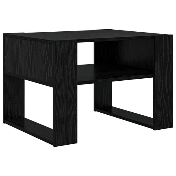 vidaXL Tavolino da salotto Rovere Nero 66 x 53 x 45 cm