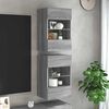 vidaXL Mobili da parete con luci LED per TV 2pz Grigio Sonoma 40x30x60,5 cm