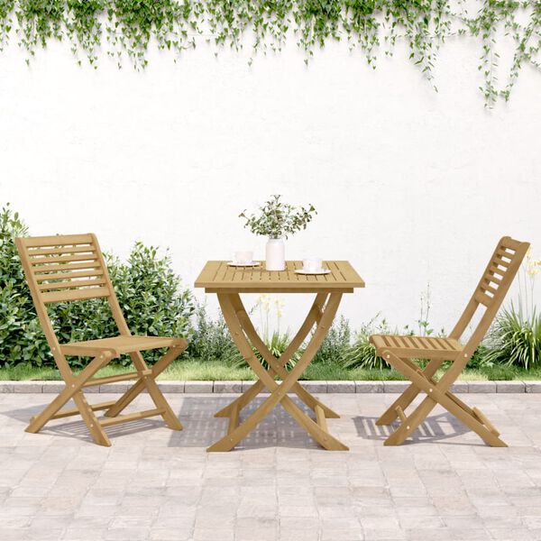 vidaXL Sedie Giardino Pieghevoli 2 pz 48,5x61,5x87 cm Massello Acacia