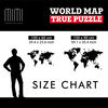 MiMi Innovations Mappa del Mondo Decoro Luxury Puzzle Nero 100x60 cm