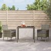 vidaXL Set da Pranzo da Giardino 3 pz con Cuscini in Polyrattan Grigio