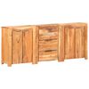vidaXL Credenza con 3 Cassetti e 4 Ante in Legno Massello di Acacia