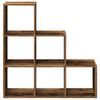 vidaXL Libreria Divisorio 3 Ripiani Legno Antico 99x29x99cm Truciolato