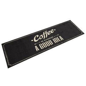 vidaXL Tappeto da Cucina Lavabile Testo Caff&egrave; 45x150 cm in Velluto
