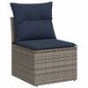 vidaXL Divano Giardino 10 pz con Cuscini Grigio in Polyrattan Acacia