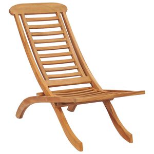 vidaXL Sedia pieghevole 50x90x69 cm in legno massello di teak