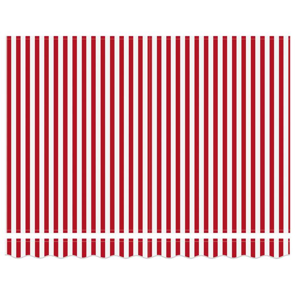 vidaXL Tenda Retrattile Rosso e Bianco 350 x 250 cm