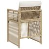 vidaXL Sedie da Giardino con Cuscini 4 pz Beige in Polyrattan