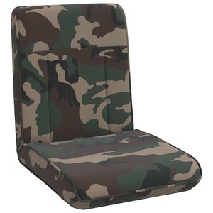 vidaXL Sedia da Pavimento Verde militare 50 x 73 x 60 cm Tessuto