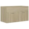 vidaXL Mobile Sottolavabo Rovere Sonoma 80x38,5x46cm Legno Multistrato