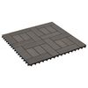 vidaXL Piastrella per Decking 11 pcs Marrone Scuro 30 x 30 cm WPC